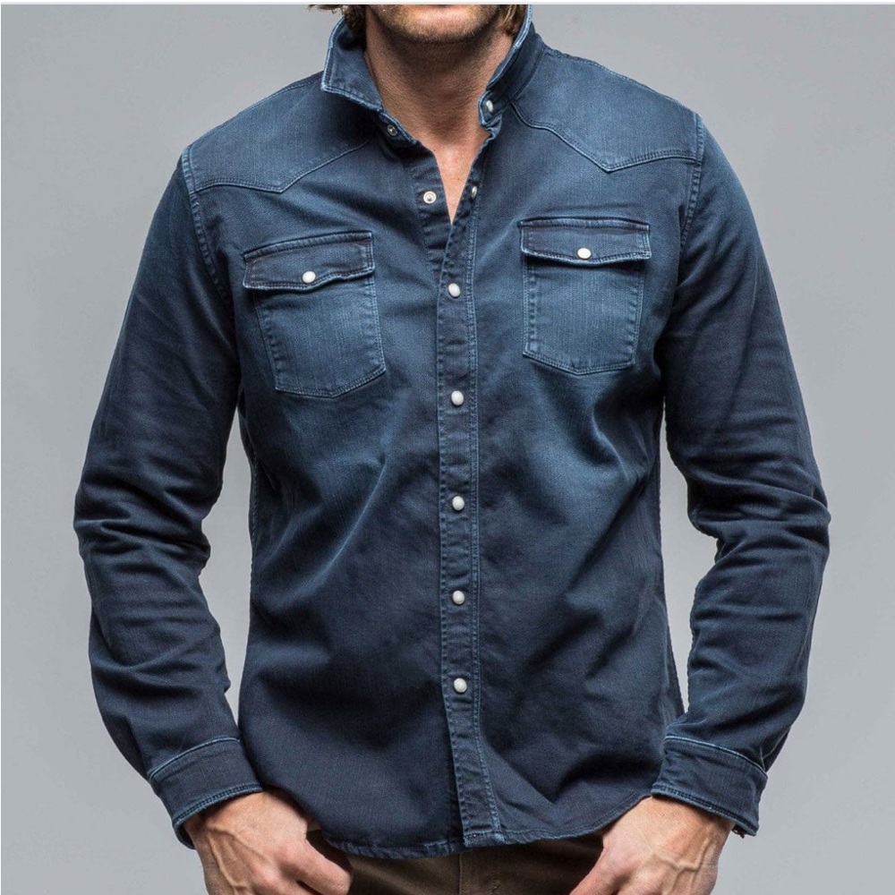 NWT Men's Navy Blue Denim Shirt